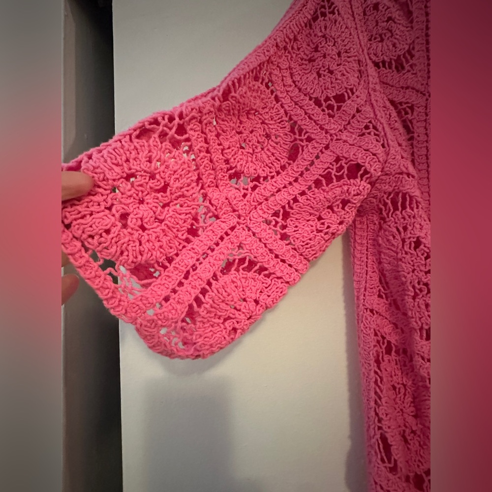 Crochet Duster by POL - Pink One Size - Picture 5 of 6